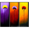 Pintura hecha a mano abstracta del cuchillo de la flor 3pcs